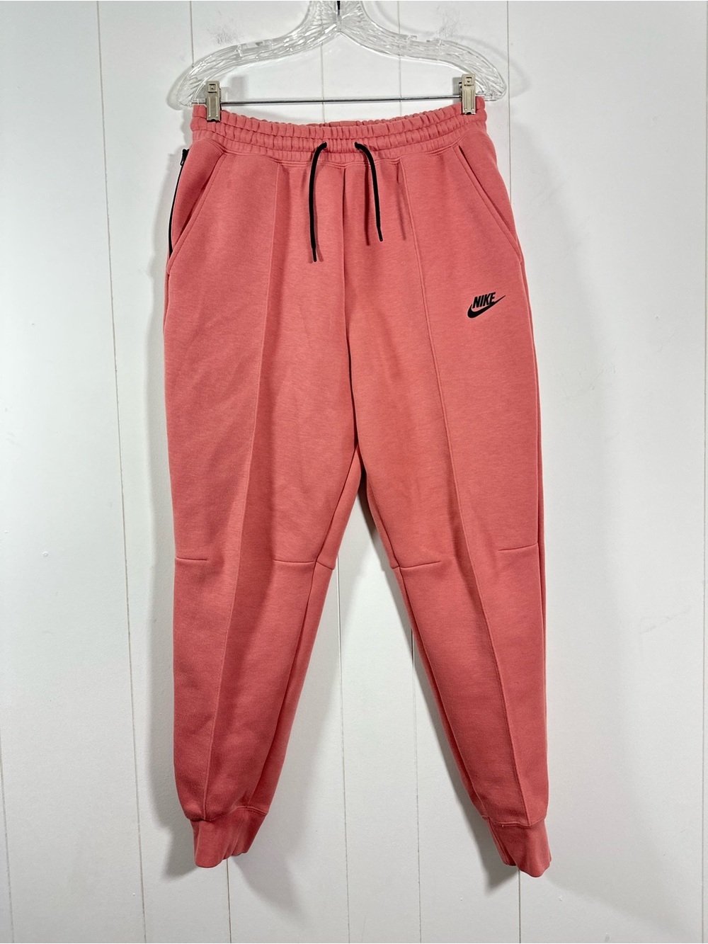 Nike Kids Coral Pink Sweatpants with Black Logo